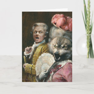La Bete Werewolf Lady Greetings card