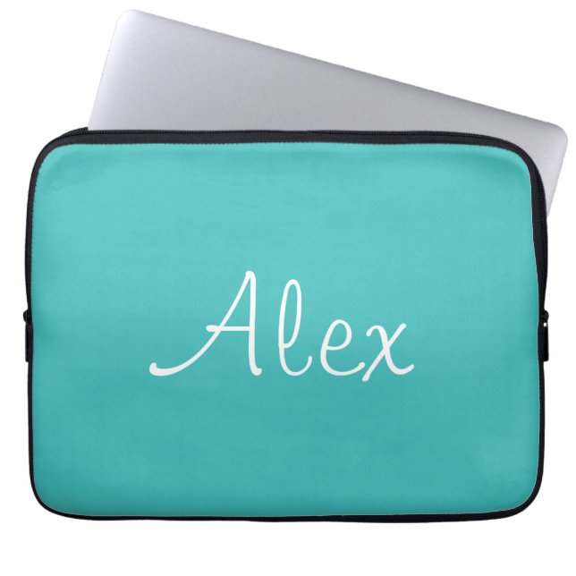 La Boca Alluring Aqua Laptop Sleeve (Front)