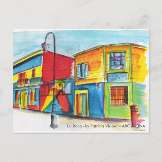 La Boca -by Patricia Vidour - ARGENTINA Postcard (Front)