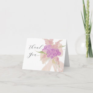 La Boca Rosa Blush Sheer Bouquet Thank You Card