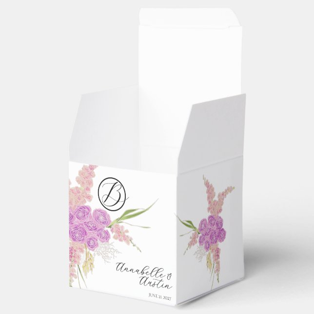 La Boca Rosa bow Bouquet Favour Box (Opened)