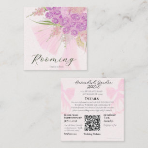 La Boca Vendretti pink Sheer bow Bouquet Rooming Enclosure Card