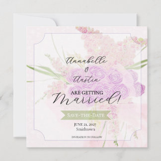 La Boca Vendretti Pink sheer bow Bouquet Save The Date