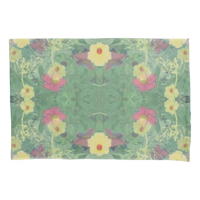 La Boca Wildflower Symmetry Pillowcase (Front)