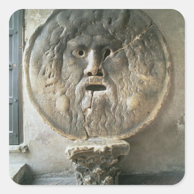 La Bocca di Verita (The Mouth of Truth) (photo) Square Sticker (Front)