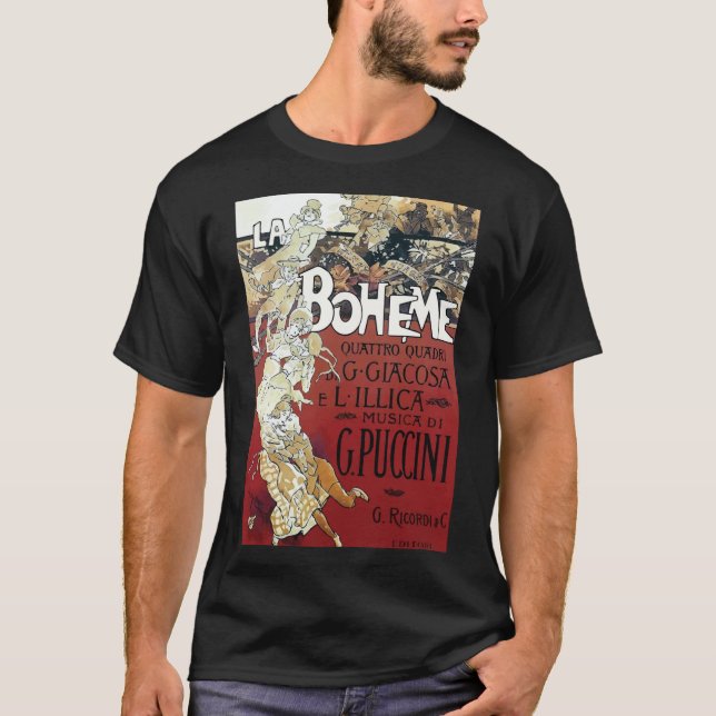 La Boheme Vintage Poster T-Shirt (Front)