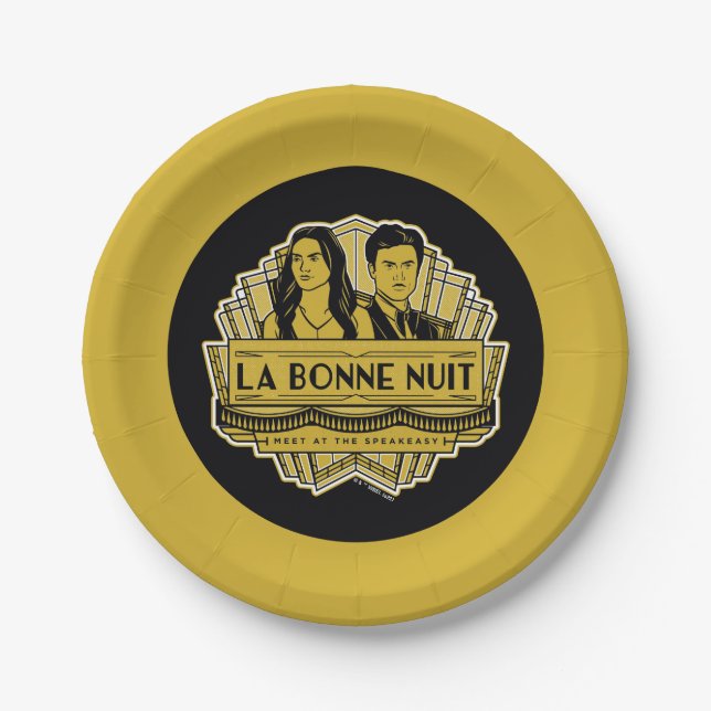 La Bonne Nuit - Meet At The Speakeasy Paper Plate (Front)