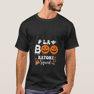 La Boo ratory Squad Funny Ghost Pumpkin Halloween T-Shirt