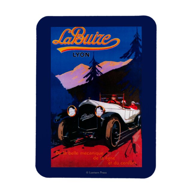 La Buize Lyon Vintage PosterEurope Magnet (Vertical)