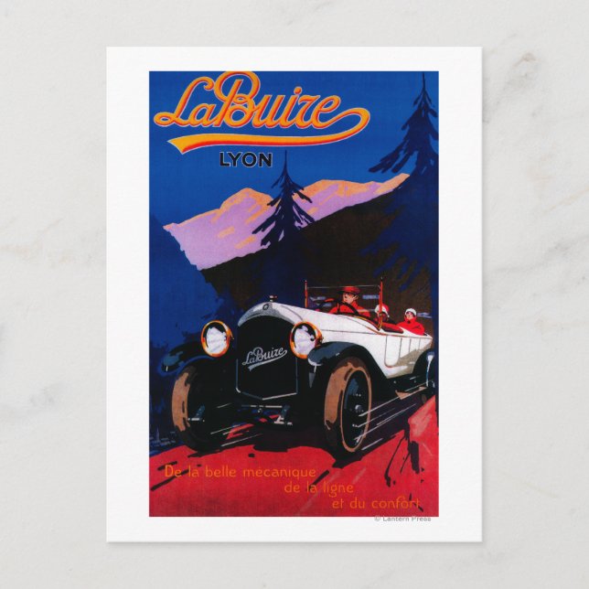 La Buize Lyon Vintage PosterEurope Postcard (Front)