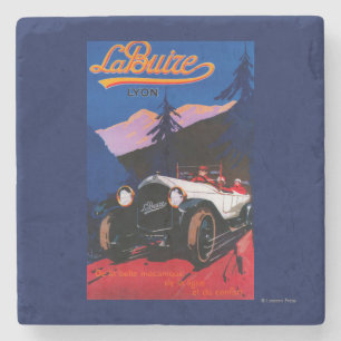 La Buize Lyon Vintage PosterEurope Stone Coaster