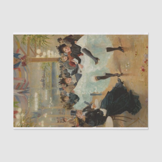 La Cafe de Paris by Jean Beraud Tissue Paper (Front)