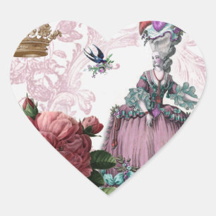 la cage aux oiseaux  (The Bird cage) Heart Sticker