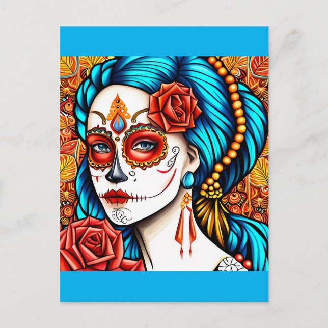 La Calavera Catrina Postcard (Front)
