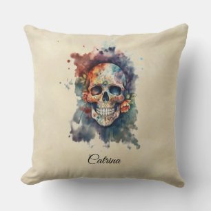 La Calavera Hermosa, custom Cushion