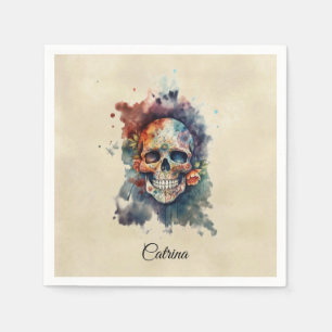 La Calavera Hermosa, custom Napkin