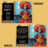 💀 La Calavera in hat with marigolds