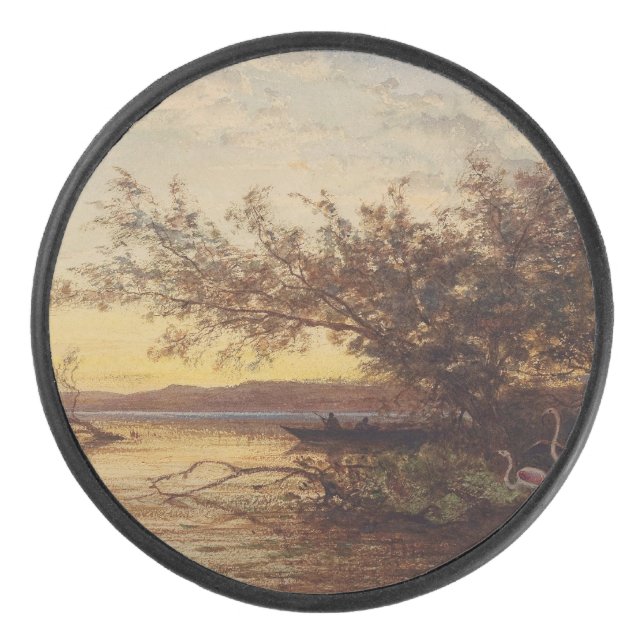 La Camargue, Coucher De Soleil – Félix Ziem Hockey Puck (Front)