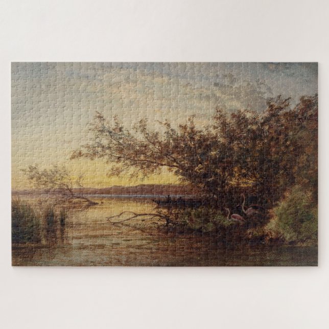La Camargue, Coucher De Soleil – Félix Ziem Jigsaw Puzzle (Horizontal)