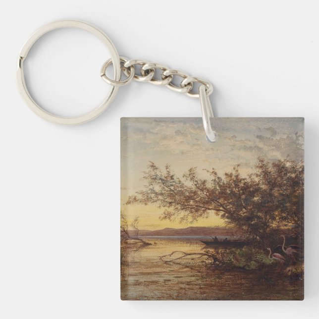 La Camargue, Coucher De Soleil – Félix Ziem Key Ring (Front)
