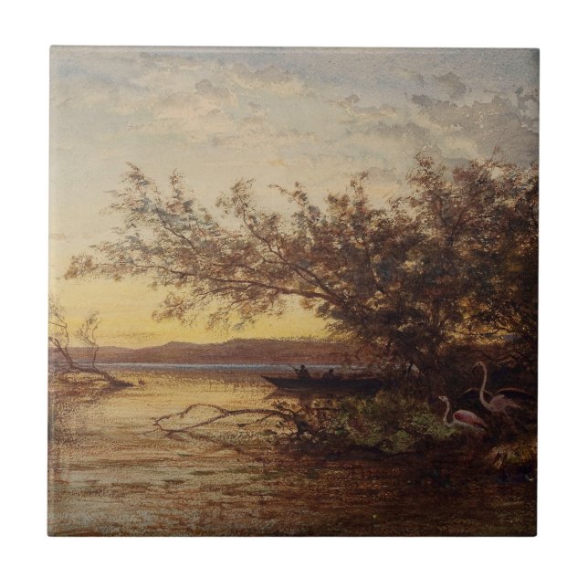 La Camargue, Coucher De Soleil – Félix Ziem Tile (Front)