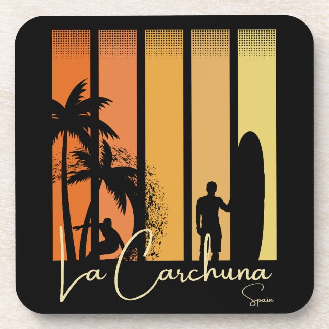 La Carchuna Spain Surfing Beach Coaster (Front)