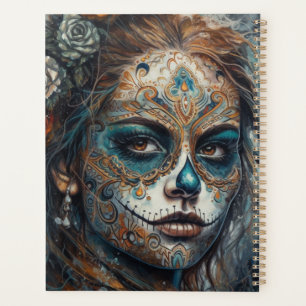 La Catrina Azul Dia de los Muertos Sugar Skull Planner