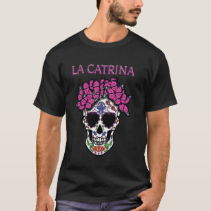 La Catrina Butterfly Mexican Day Of Dead Dia De Lo T-Shirt