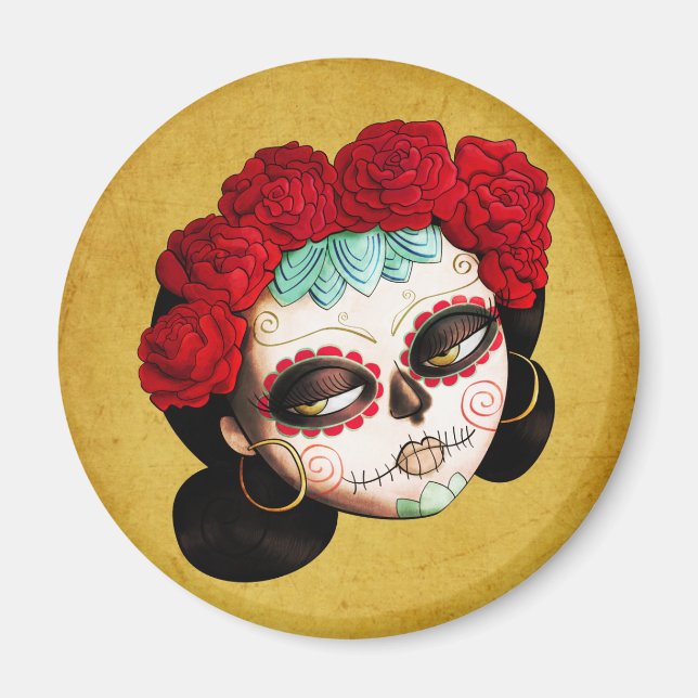 La Catrina - Dia de Los Muertos Girl Magnet (Front)