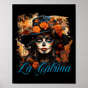 La Catrina Dress Stylish Day Of The Government Poster
