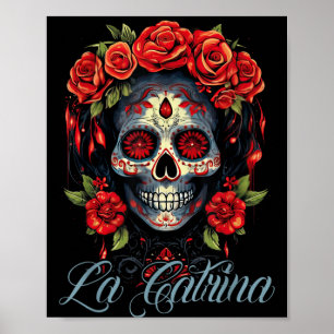 La Catrina Dress Stylish Day Of The Government Poster