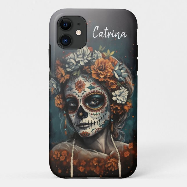 La Catrina Eternal Spirit Dia de los Muertos Case-Mate iPhone Case (Back)