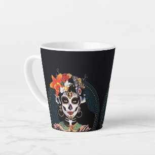 LA CATRINA Halloween Black Coffee Mug