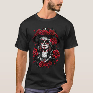La Catrina Women Dia De Los Muertos Latina Cinco D T-Shirt