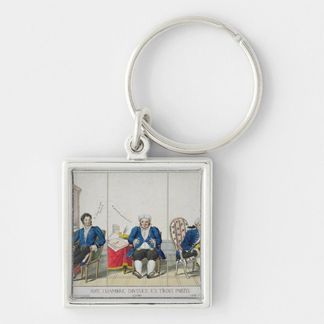 La Chambre Divisee en Trois Partis Key Ring (Front)