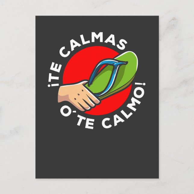 La chancla Funny Spanish Quote Latin Spain Humour Postcard (Front)