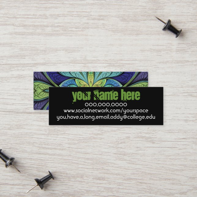 La Chanteuse IV Personal Contact Card (Front/Back In Situ)