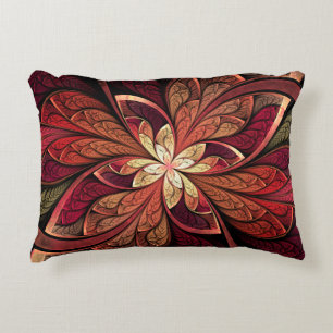 La Chanteuse Rouge Red Abstract Pattern Decorative Cushion