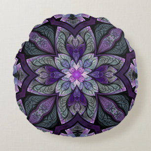 La Chanteuse Violett Round Throw Pillow