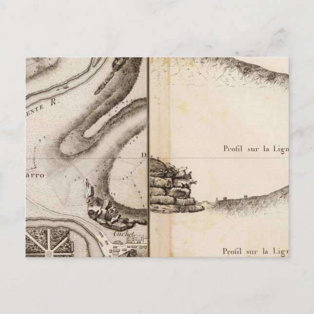 La Charente Atlas Map Postcard (Front)