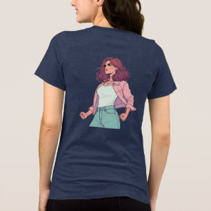 "LA CHICA BRAVA" T-SHIRT - FIERCE LATINA BACK Tri-Blend SHIRT