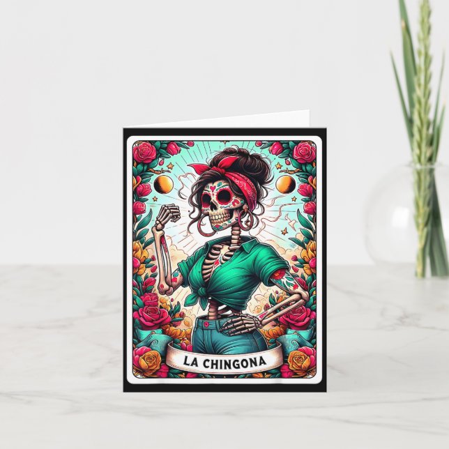 La Chingona Tarot Card Day Of The Dead Dia De Los  (Front)