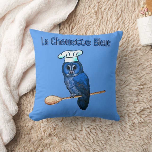 La Chouette Bleue Cafe Cushion (Blanket)