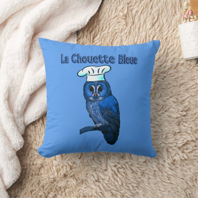 La Chouette Bleue Cafe Cushion (Blanket)