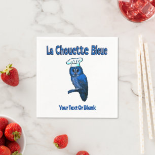 La Chouette Bleue Cafe Napkin