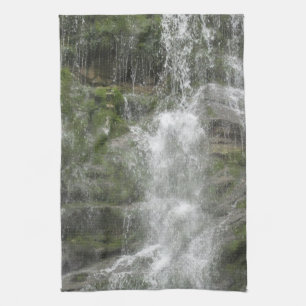 La Chute Waterfall in Forillon National Park Tea Towel