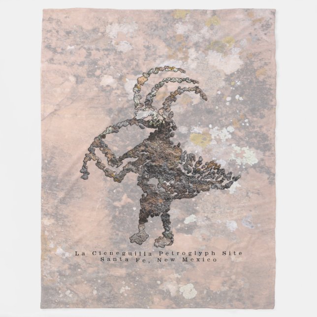 La Cieneguilla Petroglyph Site Santa Fe, Fleece Blanket (Front)