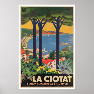 La Ciotat Poster French Beaches Art France Print