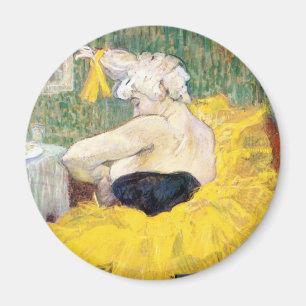 La Clownesse (Clown) Cha-U-Kao by Toulouse Lautrec Magnet