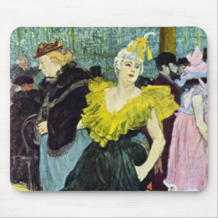 La Clownesse (Clown) Cha-U-Kao by Toulouse Lautrec Mouse Pad